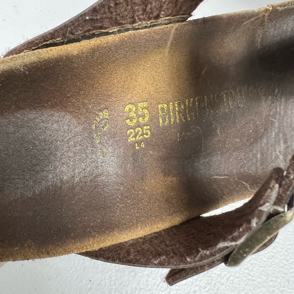 Birkenstock Gizeh dark brown leather sandals, size L4 - Picture 3 of 4
